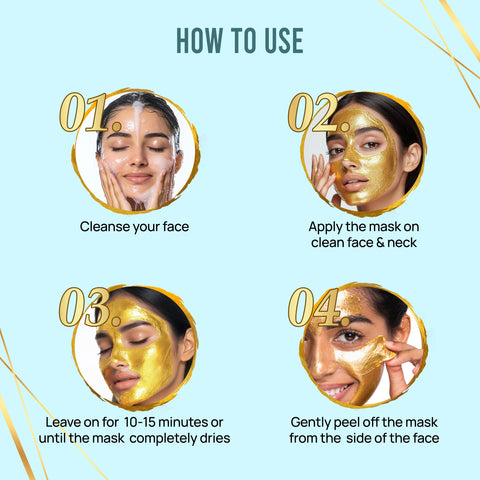 Good Vibes New & Improved Gold Brightening Peel Off Mask with Instant Brightening Instant Firming and Natural Botox Effect (50 gm)