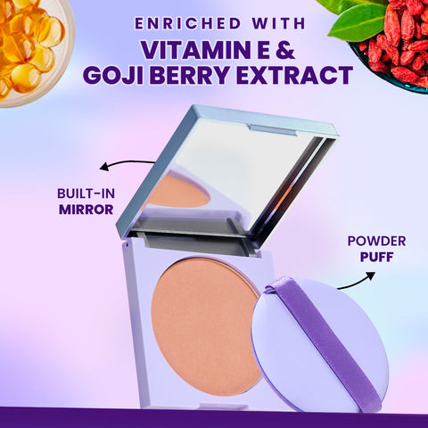 NY Bae Strobe Glow Compact Powder – Soft Pink 01 (8.5 gm) Fair-Medium Skin Tone | Highlighter + Compact | 10 Hrs+ Oil Control | Matte Glow | Shimmer Infused | Soft Powder Puff + Built-In Mirror |