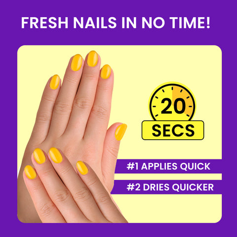 NY Bae Color Rush Nail Paint - Yellow Fever 03 (5.6 ml) | Chip Resistant | Long Lasting | Quick Dry | Gel Nail Polish