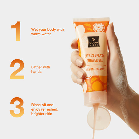 Good Vibes Lemon & Orange Citrus Splash Shower Gel – 200 ml