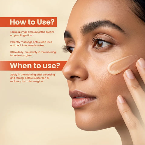 Good Vibes Ubtan De-tan Glow Light Day Cream with Power of Serum | Oil free Tan free Depigmentation (50 gm)