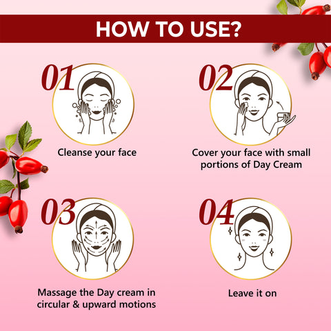 Good Vibes Rosehip Hydrating Glow Face Cream with Power of Serum | Deep Nourishing & Brightening (50 gm)