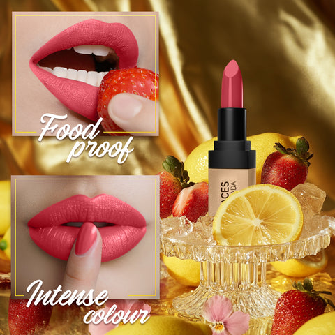 FACES CANADA Comfy Matte Velvet Touch Lipstick - Pink Lemonade 05, 4.2 gm | Velvety Matte Finish | 8HR Longstay | Intense Colour | Hydrating Lips | Smooth Application | Foodproof & Crackproof