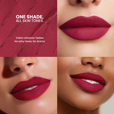 NY Bae Transfer-proof Matte Crayon Lipstick – Scarlet 01 - 2 gm Creamy & Moisturizing | Vitamin E| Feather Light Texture | 12 shades for all Indian skin tones | Smudge Proof | Retractable Easy to Use | Smooth Application | 8 hrs+ Long Lasting