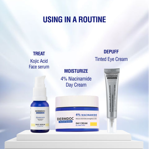 DERMDOC by Purplle Tinted Brightening Under Eye Cream for Dark Circles (15 gm)