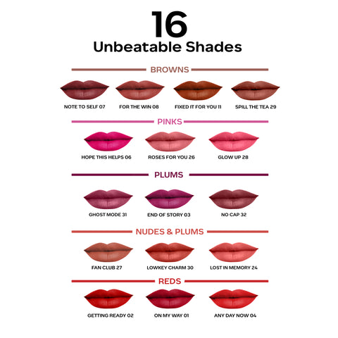 FACES CANADA Comfy Matte Liquid Lipstick - Any Day Now 04, 3.8 ml | Comfortable 10HR Longstay | Intense Matte Color | Almond Oil & Vitamin E Infused | Super Smooth | No Dryness | No Alcohol