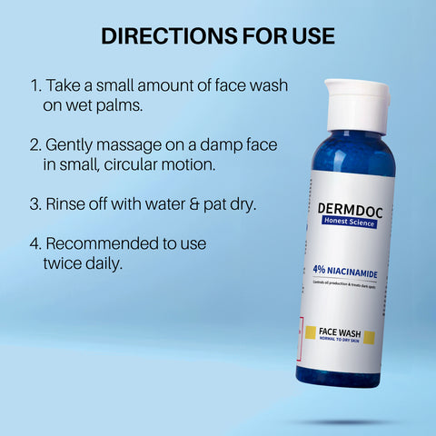 DERMDOC by Purplle 4% Niacinamide Face Wash (120 ml)