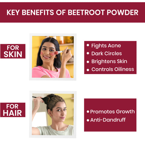 Alps Goodness Powder - Beetroot (50 gm) | 100% Natural Powder | No Chemicals, No Preservatives, No Pesticides | Hair Mask or Face Mask | Nourishes hair follicles | Face Pack for brightening skin | Hair Spa