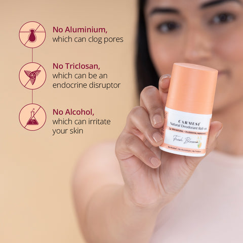 Carmesi Natural Deodorant Roll-On (Fresh Blossom) 50 ml