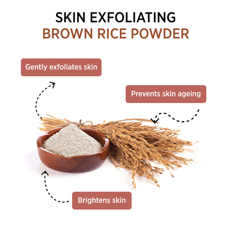 Alps Goodness Brown Rice Exfoliating Powder (50 gm) | 100% Natural Powder Gentle Exfoliation | Scrub for sensitive skin