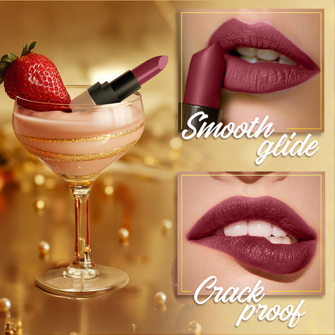 FACES CANADA Comfy Matte Velvet Touch Lipstick - Berry Smoothie 04, 4.2 gm | Velvety Matte Finish | 8HR Longstay | Intense Colour | Hydrating Lips | Smooth Application | Foodproof & Crackproof