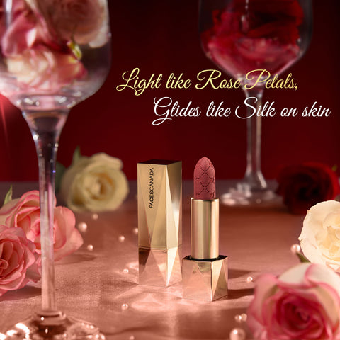 FACES CANADA Comfy Silk Obsession Lipstick - Assertive Nude 05, 4 gm | Creamy Matte Finish | Highly Pigmented | 8 Hours Long Stay | Luxurious & Elegant | Glides Effortlessly | Silky Smooth Texture | Hydrating Lips