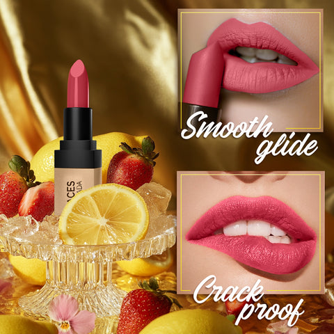 FACES CANADA Comfy Matte Velvet Touch Lipstick - Pink Lemonade 05, 4.2 gm | Velvety Matte Finish | 8HR Longstay | Intense Colour | Hydrating Lips | Smooth Application | Foodproof & Crackproof