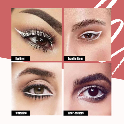 FACES CANADA Magneteyes Color Kajal - White Serenity, 0.30 gm | Highly Pigmented Kohl | 12HR Long Stay | Single Stroke Glide | Waterproof & Smudgeproof | Almond Oil Enriched