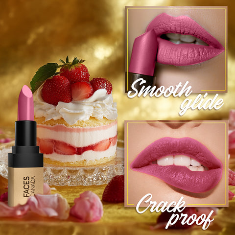 FACES CANADA Comfy Matte Velvet Touch Lipstick - Strawberry Shortcake 10, 4.2 gm | Velvety Matte Finish | 8HR Longstay | Intense Colour | Hydrating Lips | Smooth Application | Foodproof & Crackproof