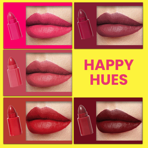 NY Bae 5 IN 1 Lipstick - Happy Hues 01 (6.5 gm) | Creamy Matte | Lip Crayon | Multi-use: Blush, Eyeshadow, Lip Liner, Bronzer | Pink & Red Shades | Travel Kit
