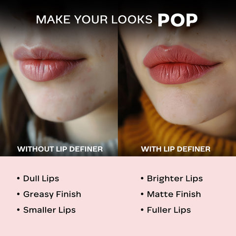 FACES CANADA Ultime Pro Lip Definer - Wine 14,0.35 gm | Rich & Creamy Texture | Matte Finish | Fuller & Brighter Lips | Easily Blendable | Highly Pigmented | Waterproof & Smudgeproof