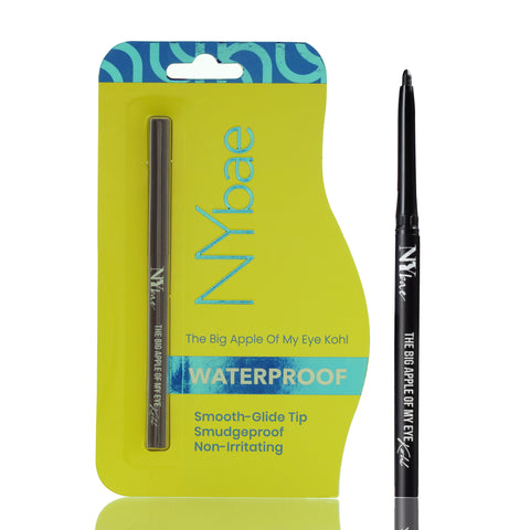 NY Bae The Big Apple Of My Eyes Kohl Kajal - Black (0.30 gm) | Eyeliner | Waterproof | Smudgeproof | Kajal Pencil | Jet Black | Smokey Eye | Eye Makeup | Eyeshadow