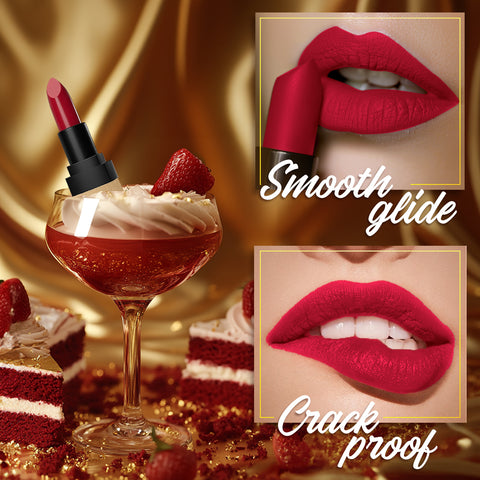 FACES CANADA Comfy Matte Velvet Touch Lipstick - Red Velvet Cake 01, 4.2 gm | Velvety Matte Finish | 8HR Longstay | Intense Colour | Hydrating Lips | Smooth Application | Foodproof & Crackproof