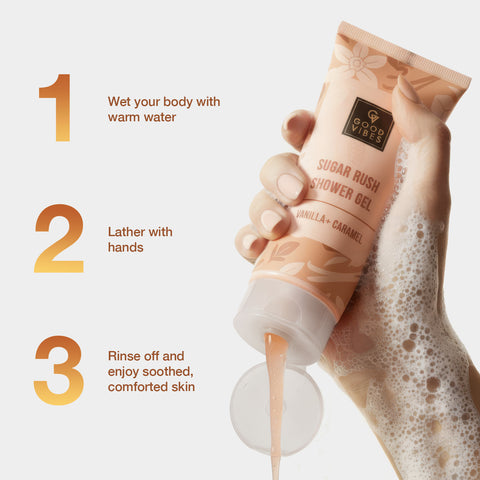 Good Vibes Vanilla & Caramel Sugar Rush Shower Gel – 200 ml