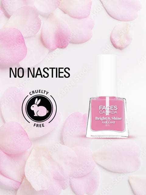 FACES CANADA Bright & Shine Nail Coat, 5 ml | Protects & Strengthens Nails | Camellia Oil & Veg Keratin | Nourishes Cuticles | Brighter Nails | Cruelty-free