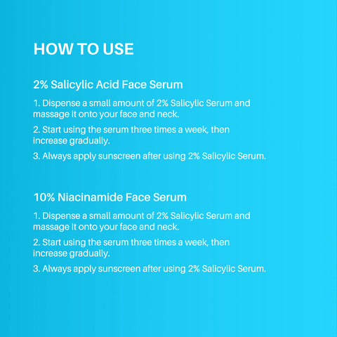 DERMDOC Pore Care Kit | 2% Salicylic Acid Face Serum (15 ml) | 10% Niacinamide Face Serum (15 ml) | Combo of 2