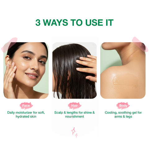 Good Vibes 99% Natural Aloe Vera Multipurpose Gel with Cucumber Neem & Tulsi – 200 gm