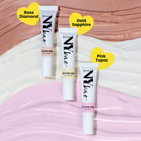 NY Bae PRO Strobe Cream - Gold Sapphire (12 gm) | Primer + Highlighter + Moisturizer | Dewy Makeup | Glowing Korean Skin | Best Suited For Normal To Dry Skin