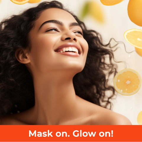 Good Vibes Glow Vitamin C Face Mask | Brightening, Anti-Blemish, Hydration, Collagen Production (80 gm)