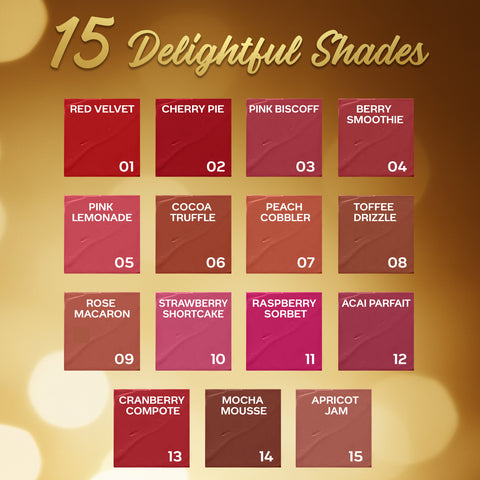 FACES CANADA Comfy Matte Velvet Touch Lipstick - Cherry Pie 02, 4.2 gm | Velvety Matte Finish | 8HR Longstay | Intense Colour | Hydrating Lips | Smooth Application | Foodproof & Crackproof