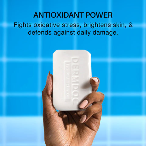 DERMDOC 0.5% Glutathione Cleansing Soap Bar (75 gm) | Soap Free Formula | Sensitive Skin Friendly | Skin Brightening | Gentle & Non-Drying