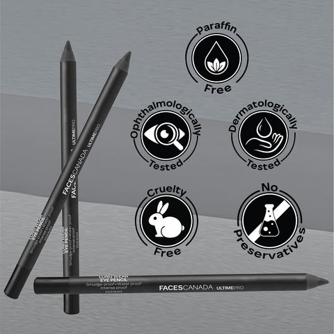 FACES CANADA Ultime Pro Longwear Eye Pencil - Solid Black 02, 1.2 gm