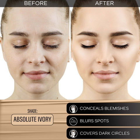 FACES CANADA All Day Hydra Matte Foundation | 3-in-1 Foundation + Moisturizer + SPF30 | 10HR Long Wear | Buildable Coverage | Absolute Ivory 012, 30 ml