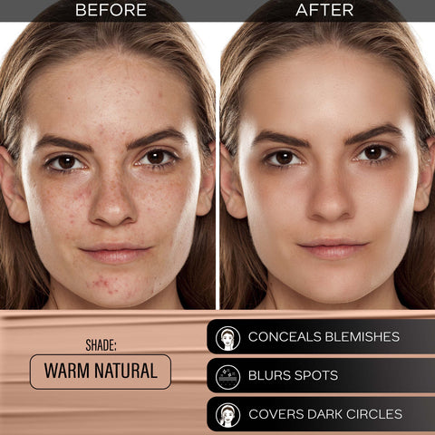 FACES CANADA All Day Hydra Matte Foundation | 3-in-1 Foundation + Moisturizer + SPF30 | 10HR Long Wear | Buildable Coverage | Warm Natural 021, 30 ml