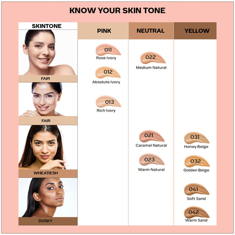 FACES CANADA All Day Hydra Matte Foundation | 3-in-1 Foundation + Moisturizer + SPF30 | 10HR Long Wear | Buildable Coverage | Warm Natural 021, 30 ml