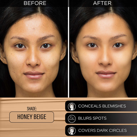 FACES CANADA All Day Hydra Matte Foundation | 3-in-1 Foundation + Moisturizer + SPF30 | 10HR Long Wear | Buildable Coverage | Honey Beige 031, 30 ml