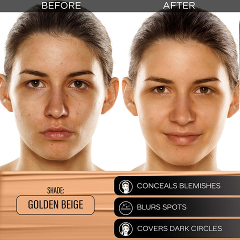 FACES CANADA All Day Hydra Matte Foundation | 3-in-1 Foundation + Moisturizer + SPF30 | 10HR Long Wear | Buildable Coverage | Golden Beige 032, 30 ml