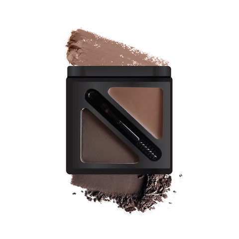 FACES CANADA HD Shape Up Brow Kit - Brown 02, 2.8 gm | Eyebrow Duo Kit - Wax & Powder With Brush | Long-Lasting | Precise & Natural Looking | Rich Color Payoff | Shaped & Defined Brows | Cruelty-free