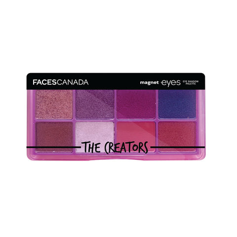 FACES CANADA Magneteyes 8 in 1 Eyeshadow Palette - The Creators, 6.4 gm | Shimmer & Matte Shades | Long Lasting & Intensely Pigmented | Buttery Soft Lightweight Texture | Smooth & Easily Blendable