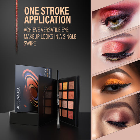FACES CANADA Starry Eyes Eye Shadow Palette - Supernova 01, 16 gm | Shimmer & Matte Shades | Long Lasting & Highly Pigmented | Smudge Proof & Sweat Resistance | One Stroke Application | Luxurious Finish
