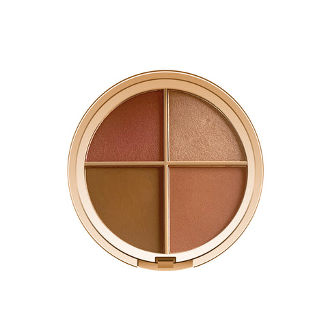 FACES CANADA Second Skin 4 in 1 Face Palette, 14.5g | Blush + Contour + Highlighter | Lightweight & Highly Pigmented | Luxurious Velvet Finish | Silky Smooth Texture | Easy To Blend