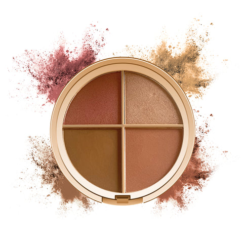 FACES CANADA Second Skin 4 in 1 Face Palette, 14.5g | Blush + Contour + Highlighter | Lightweight & Highly Pigmented | Luxurious Velvet Finish | Silky Smooth Texture | Easy To Blend