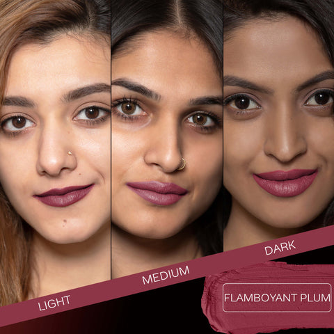 FACES CANADA Weightless Matte Lipstick - Flamboyant Plum 12 (Maroon) 4.5 gm