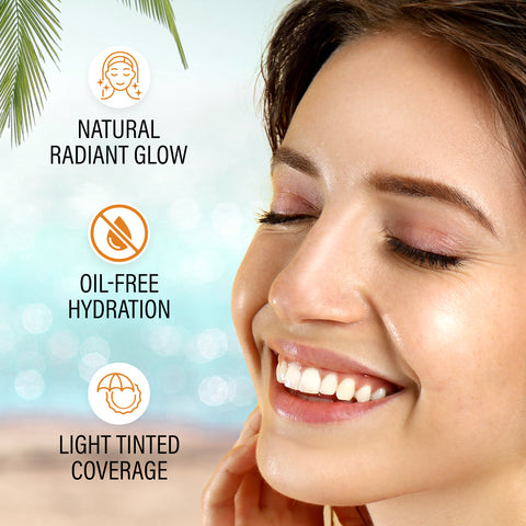 FACES CANADA Tinted Sunscreen, 30 gm | SPF 40 PA+++ | Protects From UVA, UVB & Blue-Light Rays | 1% Hyaluronic Acid & Vitamin C | Lightweight | No White Cast | No Alcohol | No Parabens