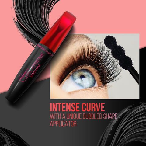 FACES CANADA Magneteyes Curl Xtreme Mascara - Black, 8 gm | Curls Lashes | Waterproof | Quick Drying | Long Wear | Intense Black Finish | Lightweight | Enriched With Jojoba Oil & Vitamin B