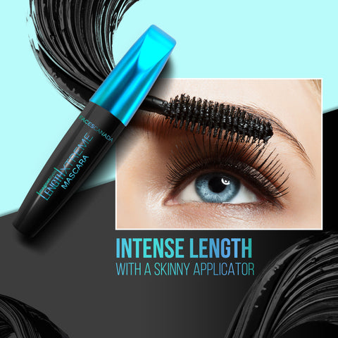 FACES CANADA Magneteyes Length Xtreme Mascara - Black, 8 gm | Volumizes Lashes | Waterproof | Quick Drying | Long Wear | Intense Black Finish | Lightweight | Enriched With Jojoba Oil & Vitamin B