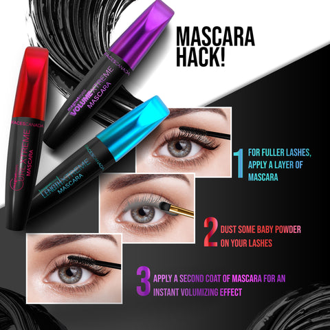 FACES CANADA Magneteyes Length Xtreme Mascara - Black, 8 gm | Volumizes Lashes | Waterproof | Quick Drying | Long Wear | Intense Black Finish | Lightweight | Enriched With Jojoba Oil & Vitamin B