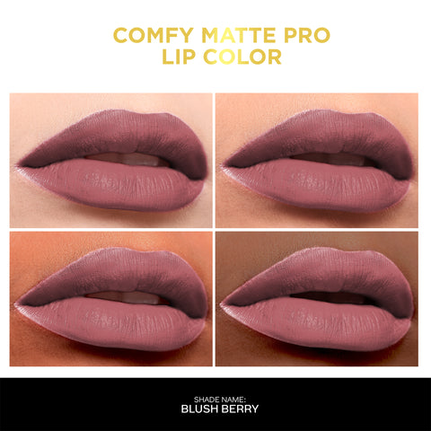 FACES CANADA Comfy Matte Pro Liquid Lipstick - Blush Berry 18, 5.5 ml | 10HR Longstay | Intense Color | Macadamia Oil & Olive Butter Infused | Lightweight Super Smooth | No Dryness | No Alcohol