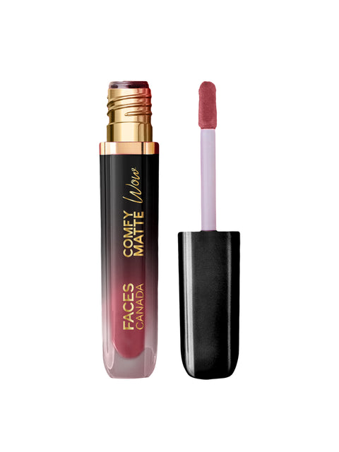 FACES CANADA Comfy Matte Wow Liquid Lipstick Pink Petal 09, (3.8 ml) | One Swipe Application | Highly Pigmented | Comfortable Wear | Glides Smoothly | Long Lasting | Transferproof