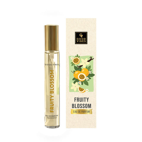 Good Vibes Fruity Blossom Eau de Parfum – Passionfruit & Peony | Fruity Floral Perfume | Fresh, Playful & Uplifting Scent | Long-Lasting up to 10 Hours | Travel-Friendly Pocket Perfume for Women & Girls – 15 ml